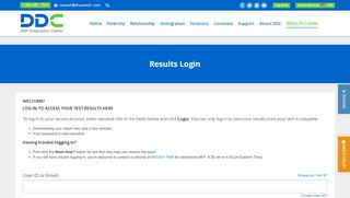 
                            5. Results Login - DNA Diagnostics Center