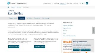 
                            2. ResultsPlus | Pearson qualifications - Edexcel