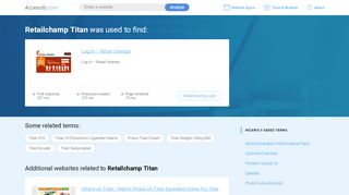 
                            1. Retailchamp Titan at top.accessify.com