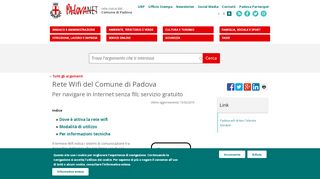 
                            4. Rete Wifi del Comune di Padova - Padovanet