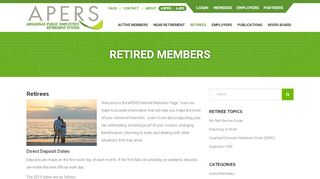 
                            2. Retired Members | Arkansas Public Employees ... - APERS