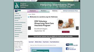 
                            4. Retirees Home Page - VRS