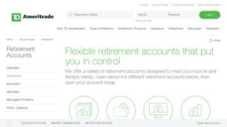 
                            2. Retirement Accounts | TD Ameritrade