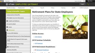 
                            9. Retirement Plans for State Employees | Employee Gateway