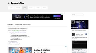 
                            1. RetroPie - enable SSH root access - Sysadmin Tips