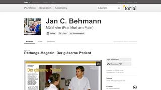 
                            9. Rettungs-Magazin: Der gläserne Patient - Jan C. Behmann ...