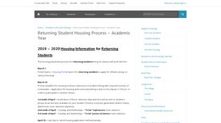 
                            7. Returning Student Housing Process – Academic Year - My Jessup