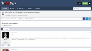 
                            5. RevCMS Login Problem | DevBest.com - …