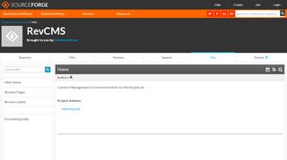 
                            6. RevCMS / Wiki / Home - sourceforge.net