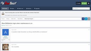 
                            1. [RevCMS]Admin login when maintenance is on. | DevBest.com ...