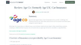 
                            9. Review: Age Co (formerly Age UK) Car Insurance - Bought By ...