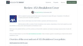 
                            4. Review: AXA Breakdown Cover - Bought By Many