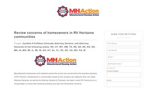 
                            8. Review concerns of homeowners in RV Horizons communities