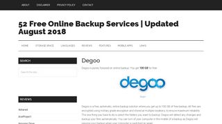 
                            7. Review | Degoo – 100 GB online backup for free