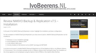 
                            9. Review NAKIVO Backup & Replication v7.5 - Installation - ivobeerens.nl