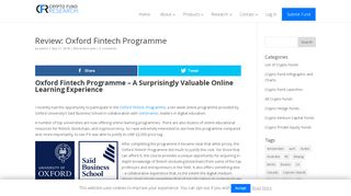 
                            8. Review: Oxford Fintech Programme - Crypto Fund …