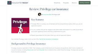 
                            8. Review: Privilege car insurance - Bought By Many