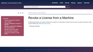 
                            6. Revoke a License from a Machine - Alteryx Help and Documentation