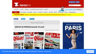 
                            1. [REVUE DE PRESSE] Samedi 10 août - zinfos974.com