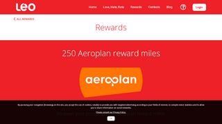 
                            8. Rewards 250 Aeroplan reward miles - LEO | Leger Opinion