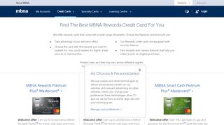 
                            1. Rewards cards | MBNA Canada