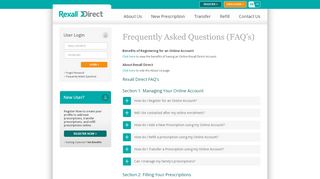 
                            5. Rexall Direct - Frequently Asked Questions