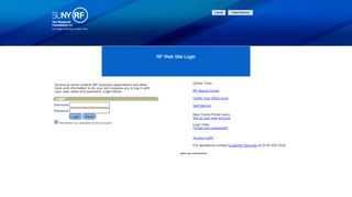 
                            6. RF Website Login - SUNY RF