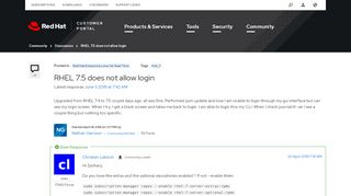 
                            9. RHEL 7.5 does not allow login - Red Hat Customer Portal