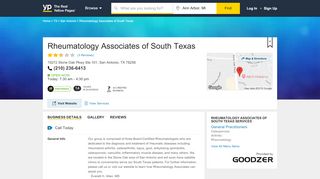 
                            4. Rheumatology Associates of South Texas 19272 Stone Oak Pkwy Ste ...