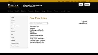 
                            5. Rice User Guide - ITaP Research Computing - - Purdue University