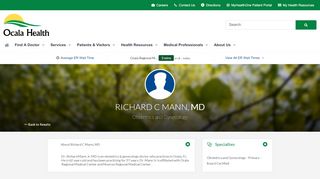 
                            6. Richard C Mann MD - Find a Doctor | Ocala Health | Ocala, FL