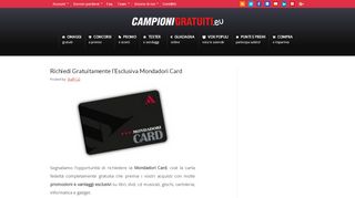 
                            4. Richiedi Gratuitamente l'Esclusiva Mondadori Card