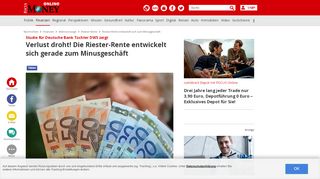 
                            4. Riester-Rente entwickelt sich zum Minusgeschäft - FOCUS ...