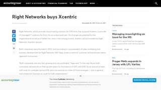 
                            4. Right Networks buys Xcentric | Accounting Today