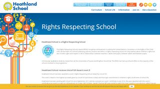
                            5. Rights Respecting School - Heathland School