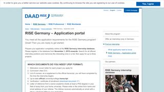 
                            2. RISE Germany – Application portal - DAAD