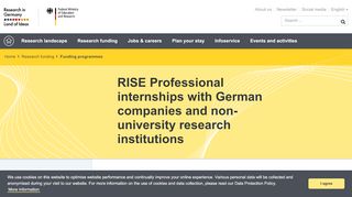 
                            9. RISE Professional internships with German …
