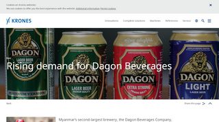
                            7. Rising demand for Dagon Beverages - Krones