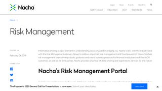 
                            8. Risk Management Portal | NACHA