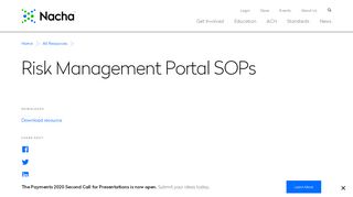 
                            4. Risk Management Portal SOPs | Nacha