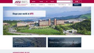 
                            6. Ritsumeikan Asia Pacific University - APU Admissions Website