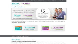 
                            2. Rituxan Immunology and ACTEMRA Co-pay Card Program