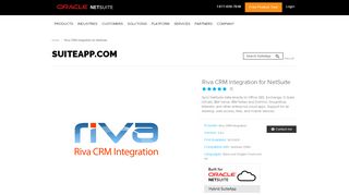 
                            8. Riva CRM Integration for NetSuite - SuiteApp.com