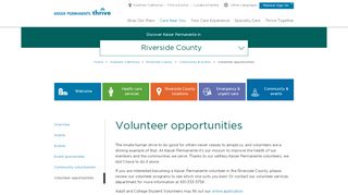 
                            5. Riverside County Volunteer Services | Kaiser Permanente