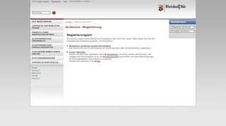 
                            8. rlp-Service - Registrieren