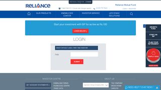 
                            9. RMF Login Online | Reliance Mutual Fund Online