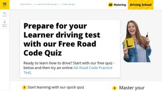 
                            3. Road Code Quiz – Free Online Test For ... - AA …