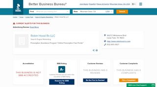 
                            9. Robin Hood Rx LLC | Better Business Bureau® Profile