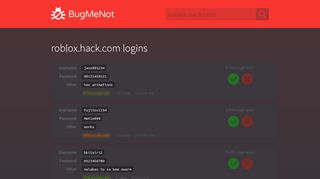 
                            10. roblox.hack.com passwords - BugMeNot