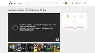 
                            4. Rocket League + Portal 2 Steam CD Key | Kinguin - FREE ...